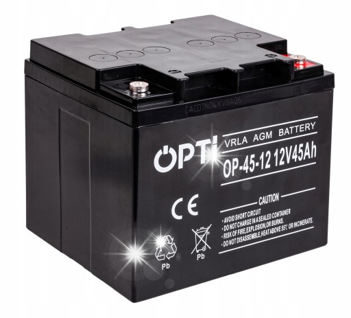 Аккумулятор agm 12 в, 45 ач, гель vrla, не требующий обслуживания, для источника питания печи ups