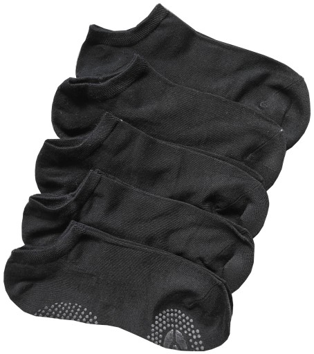 Členkové Ponožky ABS Protišmykové Dámske Ponožky Bambusové Čierne 5-PAR 39-42