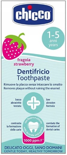 Зубна паста Chicco дитяча від 12 місяців + полуниця 50 мл