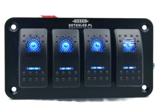 DX4 - Панель переключателей 4 carling Blue