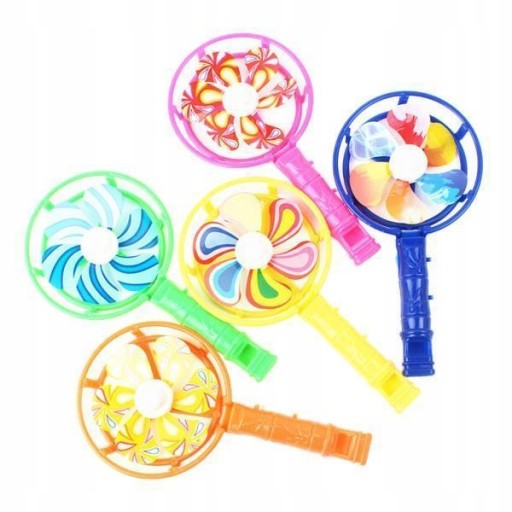 2X Класичний кольоровий вітряк зі свистком для