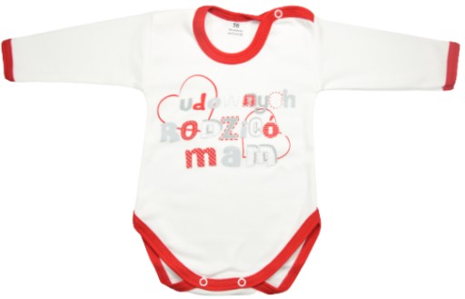 Бавовняне боді з довгим рукавом FiFiszop, розмір 68, застібається на кнопку.