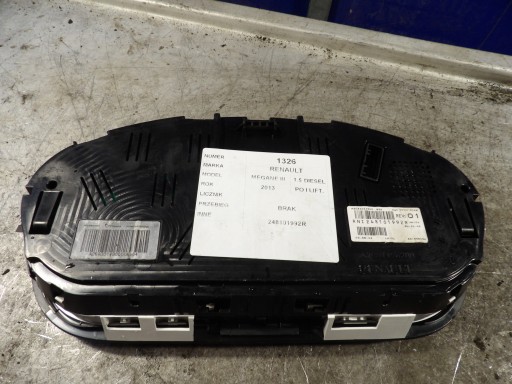 Renault Megane III lift dials, liczniki 1,5D 248101992R
