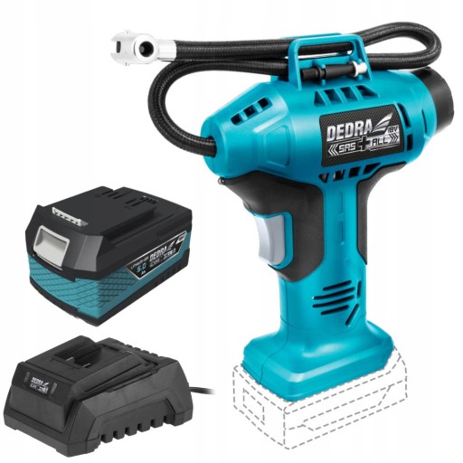КОМПРЕСОР АКУМУЛЯТОРНИЙ ПІСТОЛЕТ DEDRA 18V ​​+5Ah