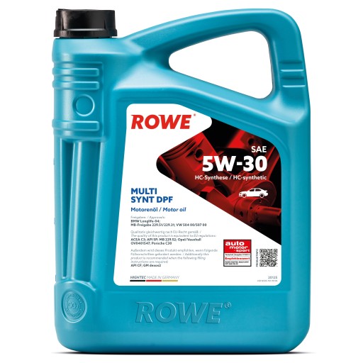 Оригинальное масло ROWE MULTI SYNT DPF 5w30 C3 - 5L
