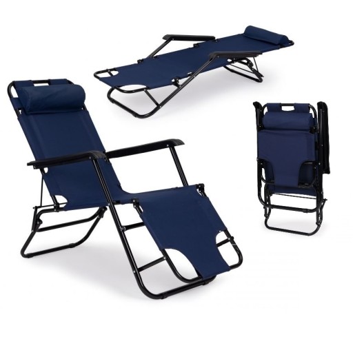 LEŻAK ogrodowy fotel plażowy tarasowy składany (I082)