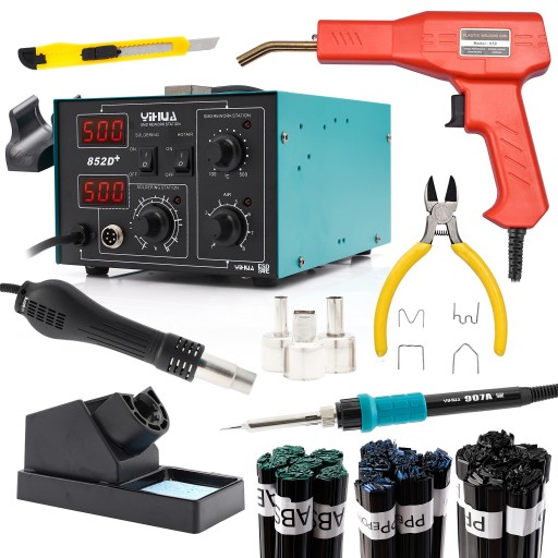 МАШИНА ДЛЯ СВАРКИ ПЛАСТМАСС 852D+ НАБОР СТЕПЛЕРОВ