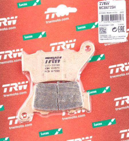 MCB672SH - ТОРМОЗНЫЕ КОЛОДКИ ЗАДНИЕ TRW LUCAS BMW R 850 RT 95-01
