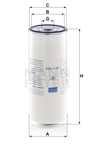 Фільтр масляний MANN-FILTER LB 11 102/2