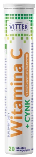 Vitter Blue Vitamín C + Zinok 20 šumivých tabliet