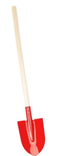 Червона садова лопата