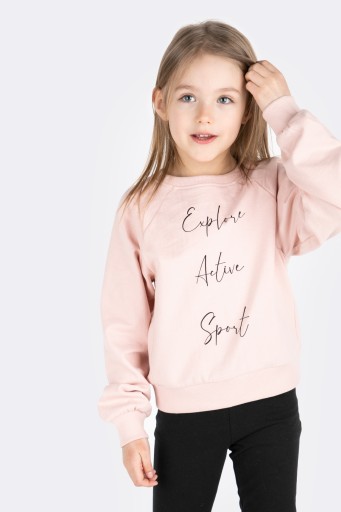 Дитячий світшот Lemon Explore розмір 158 з довгим рукавом рожевий