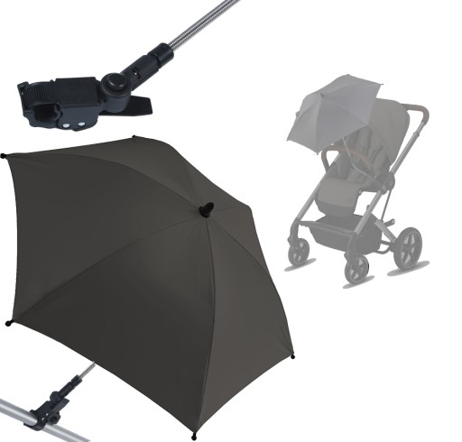 Парасолька до коляски Titanium Baby, 70 см, сірий