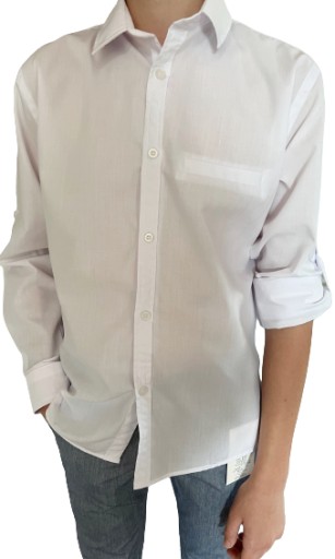 Дитяча сорочка KADA розмір 122 довгий рукав біла