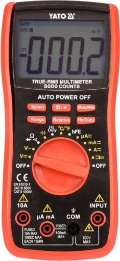 ЦИФРОВИЙ ВИМІРЮВАЧ З АВТОМАТИЧНИМ ДІАПАЗОНОМ YATO