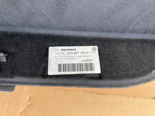 plato boot VW CADDY MAXI 2020-2021 R 2K4867769A as new original