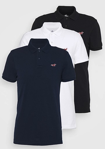 HOLLISTER by Abercrombie koszulka polo 3 pack L