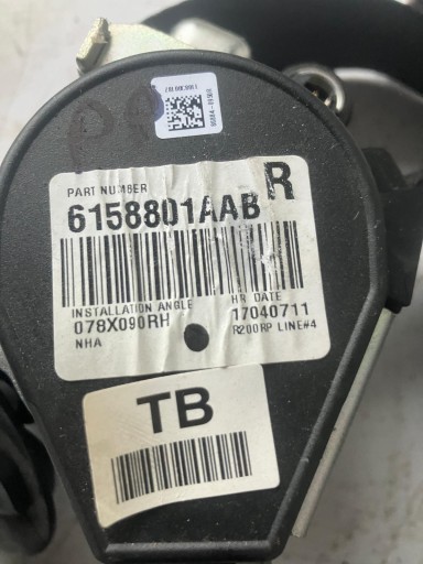 tension belt safety right front RENAULT LATITUDE 868840950R