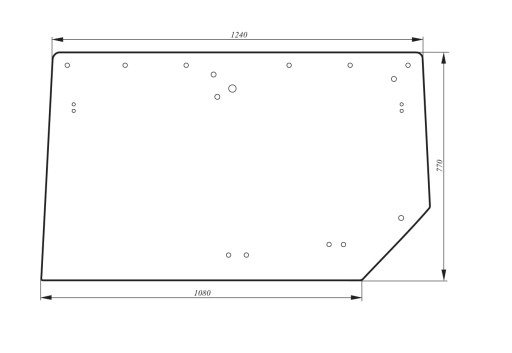 6005029099 - заднее стекло Claas Renault Celtis Axos