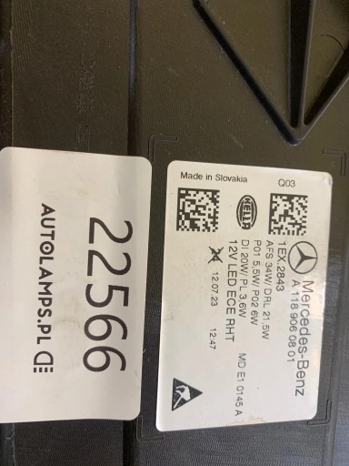 light right Mercedes CLA W118 Full Led A1189060801