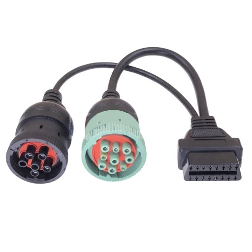 6969346514395 - 9-контактний та 6-контактний Y-кабель для OBD 2 Splitter 9-контактний J1939 та 6-контактний J1708 ~5246