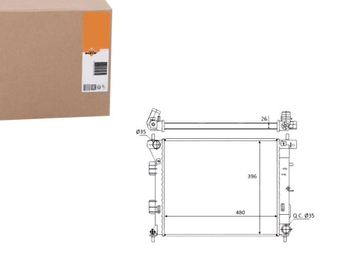 NRF58522/RS7 - РАДІАТОР HYUNDAI I30 1.6 CRDI 11-2011- NRF