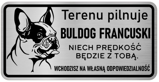 Uwaga-Pies-Tabliczka-nierdzewna-buldog-F