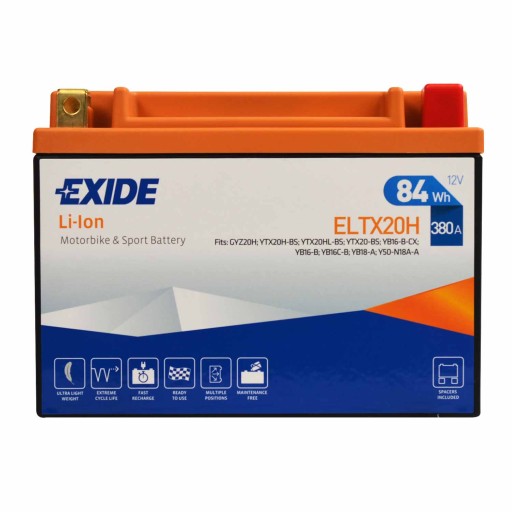 EXIDE LI-ION ELTX20H 12V 380A 84WH L+