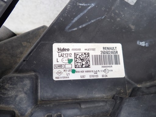 světlo levá REFLEKTOR levý LED DACIA DUSTER 2 II HM LIFT 21-24R 260602465R