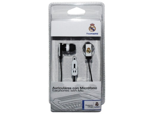 НАВУШНИКИ REAL MADRID З МІКРОФОНОМ ЧОРНІ