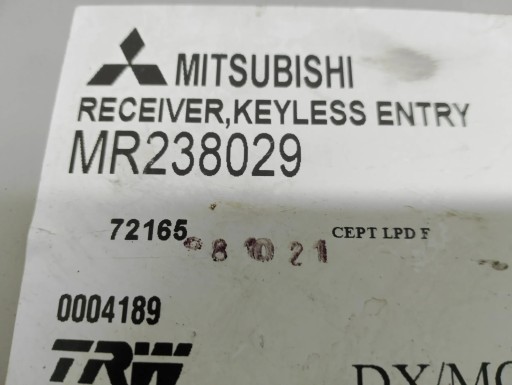 Mitsubishi Space Star 2001 Moduly komfortu