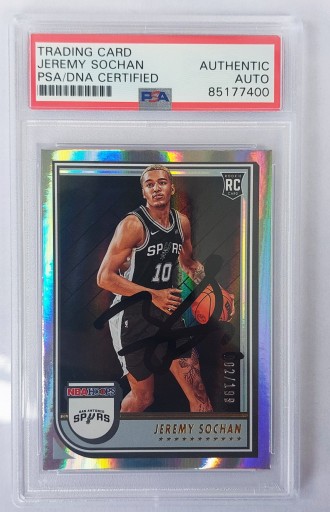 2022-23 Panini NBA Hoops JEREMY SOCHAN HOLO AUTOGRAF PSA RC 2022-23 Panini NBA Hoops JEREMY SOCHAN HOLO AUTOGRAF PSA RC