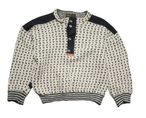Devold vintage hrubý nórsky pánsky vlnený sveter