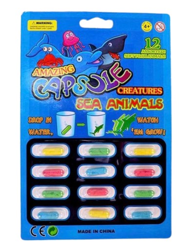 КАПСУЛИ, що ростуть у воді МОРСЬКІ ТВАРИНИ 12 ШТ