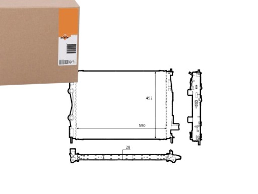 NRF58540/RS7 - РАДИАТОР ДВИГАТЕЛЯ NRF NRF, 58540