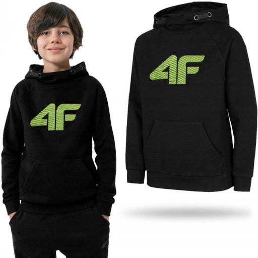 Дитячий світшот 4F розмір 164 довгий рукав чорний