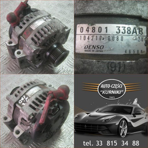 alternatore Jeep Wrangler Nitro Dodge 04801338AB