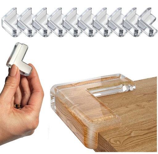 Меблеві кутові протектори KIKI 10 шт. прозорі