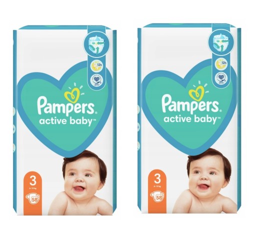Підгузки Pampers Active Baby розмір 3 6-10 кг 58 шт.