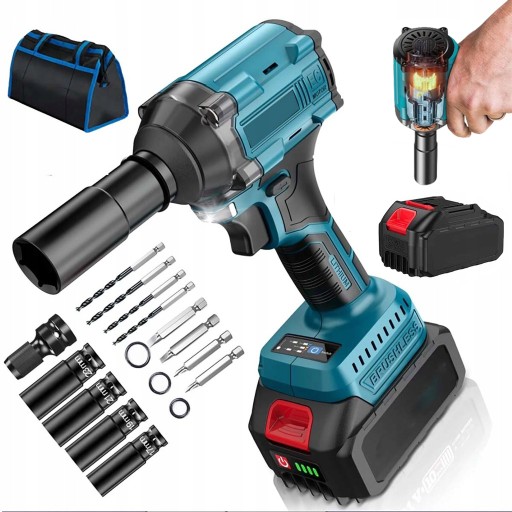 АККУМУЛЯТОРНЫЙ КЛЮЧ ДЛЯ КОЛЕС 21 В 1/2 4000 МАЧ АККУМУЛЯТОР