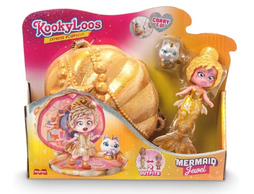 KOOKYLOOS MERMAID JEWEL LALKA SYRENKA Z TOREBKĄ