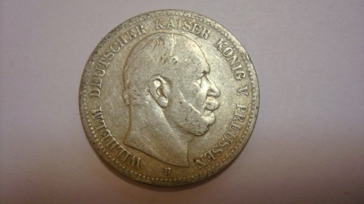 Moneta 2 marki 1876 B Prusy stan 3