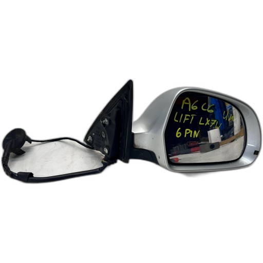 mirror exterior right AUDI A6 C6 LX7W 6PIN UK LIFT