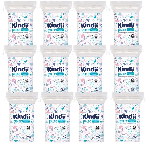 Косметичні подушечки Kindii PURE квадратні 60 шт.