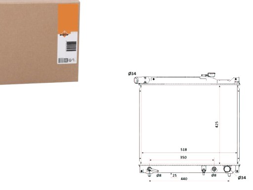NRF53912/RS7 - РАДИАТОР ДВИГАТЕЛЯ NRF NRF, 53912