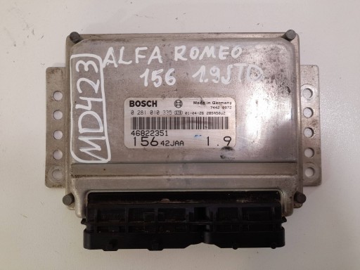 Alfa Romeo 156 1,9 JTD control unit of the engine 0281010335 (MD423)