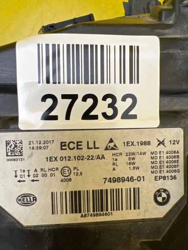 feu droit BMW 3 F30 F31 Lift Full Led LCI 7498946-01