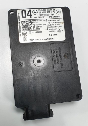 Модуль контроллера радара mercedes w212 a0009058802