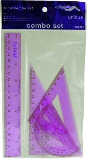НАБІР інструментів для геометрії Лінійка 20см