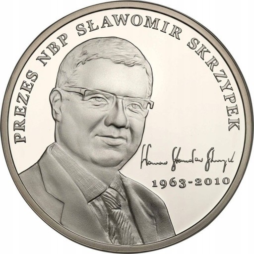 10 złotych 2011 Prezes NBP Sławomir Skrzypek - SREBRO